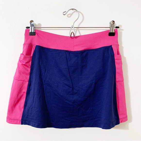 RunningSkirts.com Two Toned Running Skirt with Built in Brief Mini Length 💗💙 - Picture 3 of 8